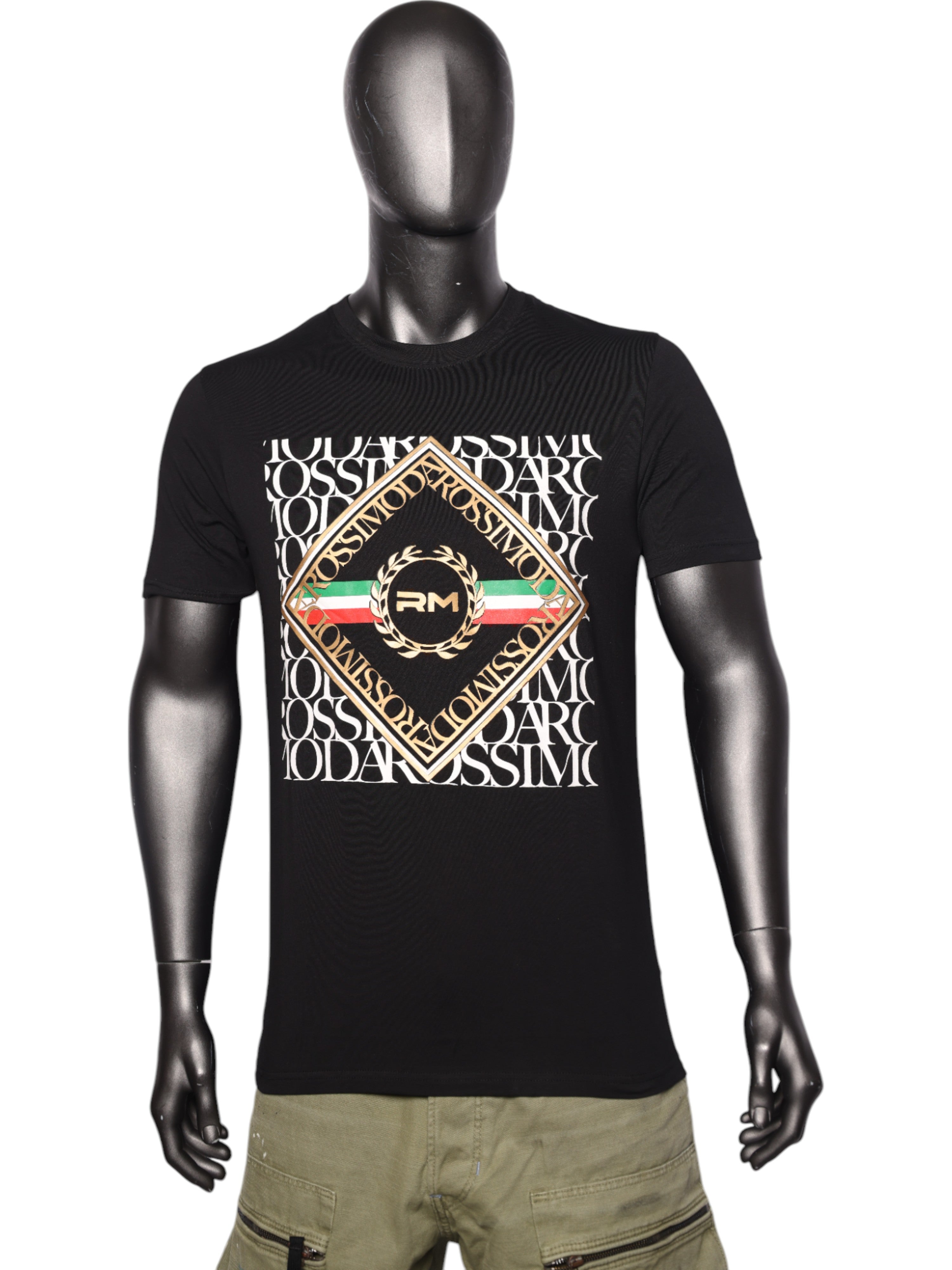 Rossimoda T-Shirt Milano Piazza Black